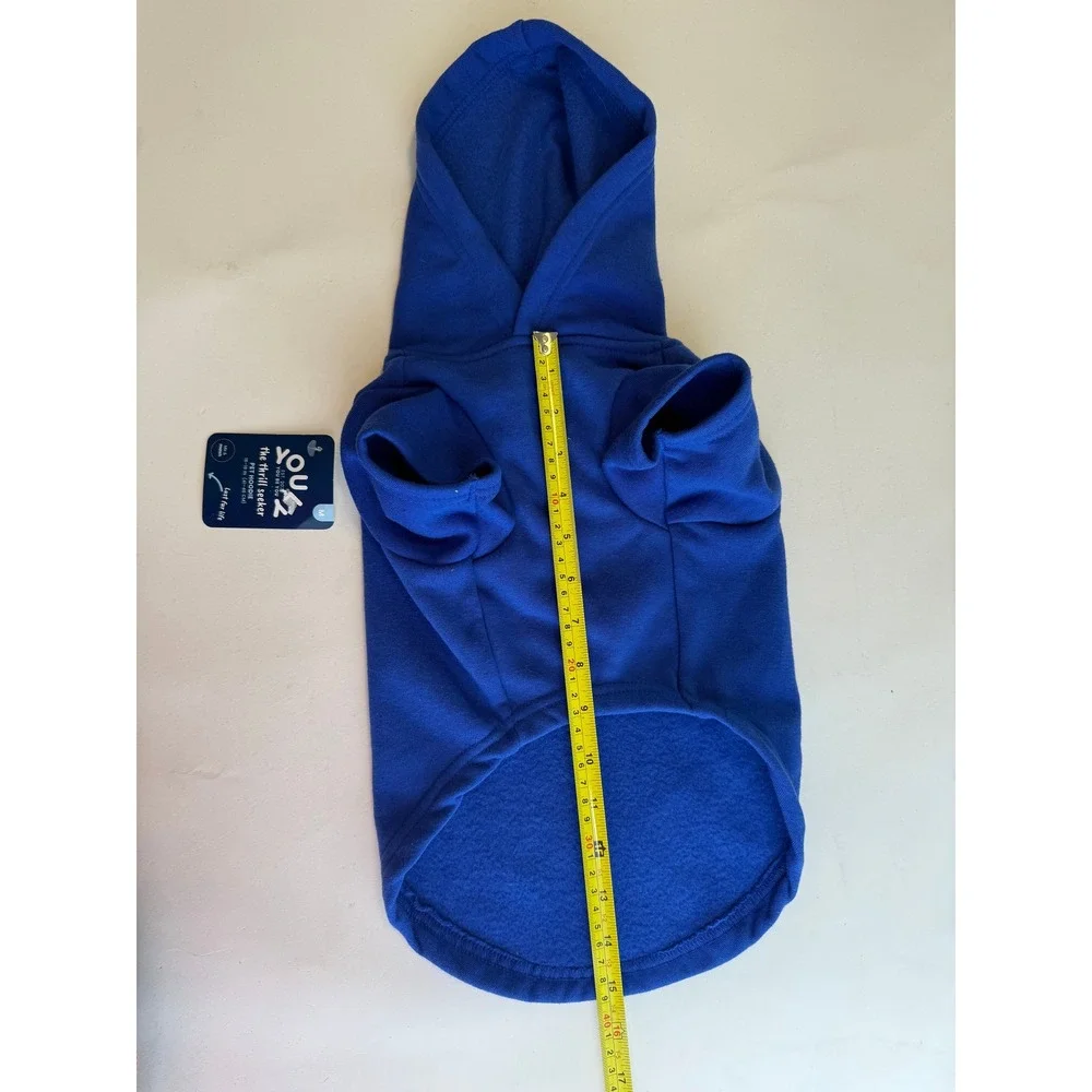 Youly Pet Hoodie Skater Pup Blue Size M The Thrill Seeker‎ Dog Coat